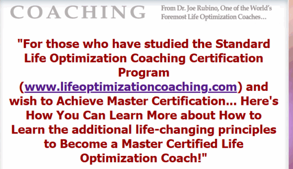 Master Life-Optimization Coach Certification Program